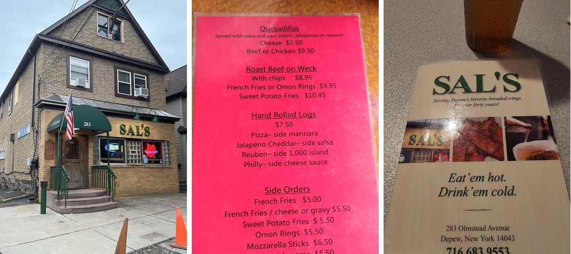 Sal's Menu